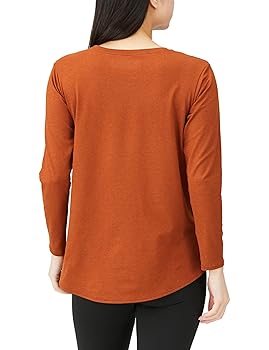 Amazon | [ダンスキン] ALL DAY ACTIVE L/S TEE テラコッタ